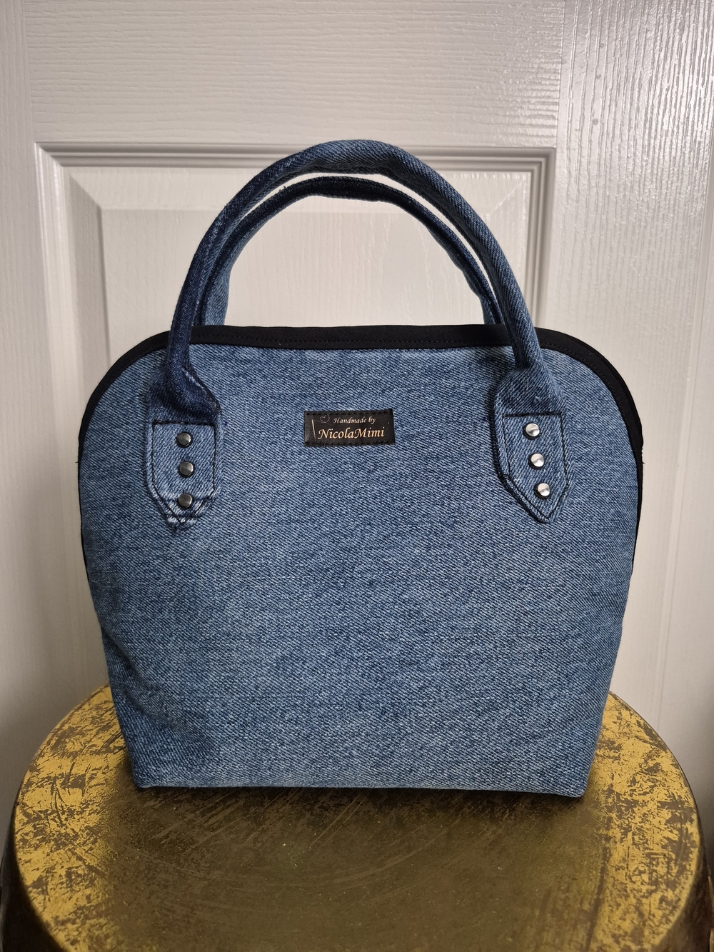 Upcycled Denim Satchel (small)